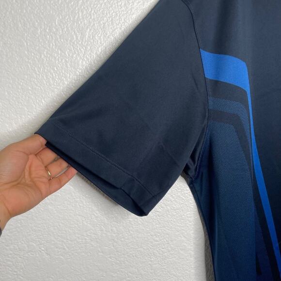 Nike Mens Shirt Sz XL Blue Fit Dry Athletic Short Sleeve Polo Collared Pullover - Picture 9 of 12